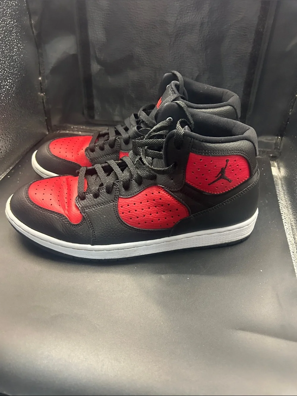 Jordan Men’s High Top Sneakers - Black & Red